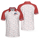 Baseball And Patriot Polo Shirt, Wide Waist Baseball Pattern Polo Shirt, Best Baseball Shirt For Men