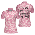 Golf Women Short Sleeve Women Polo Shirt, Pink Leopard Shirt For Golf Ladies, Funny Golf Shirt With Sayings