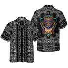 Colorful Monkey With Paisley Pattern Shirt For Men Hawaiian Shirt
