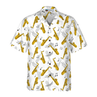 Saxophone Seamless Pattern Hawaiian Shirt