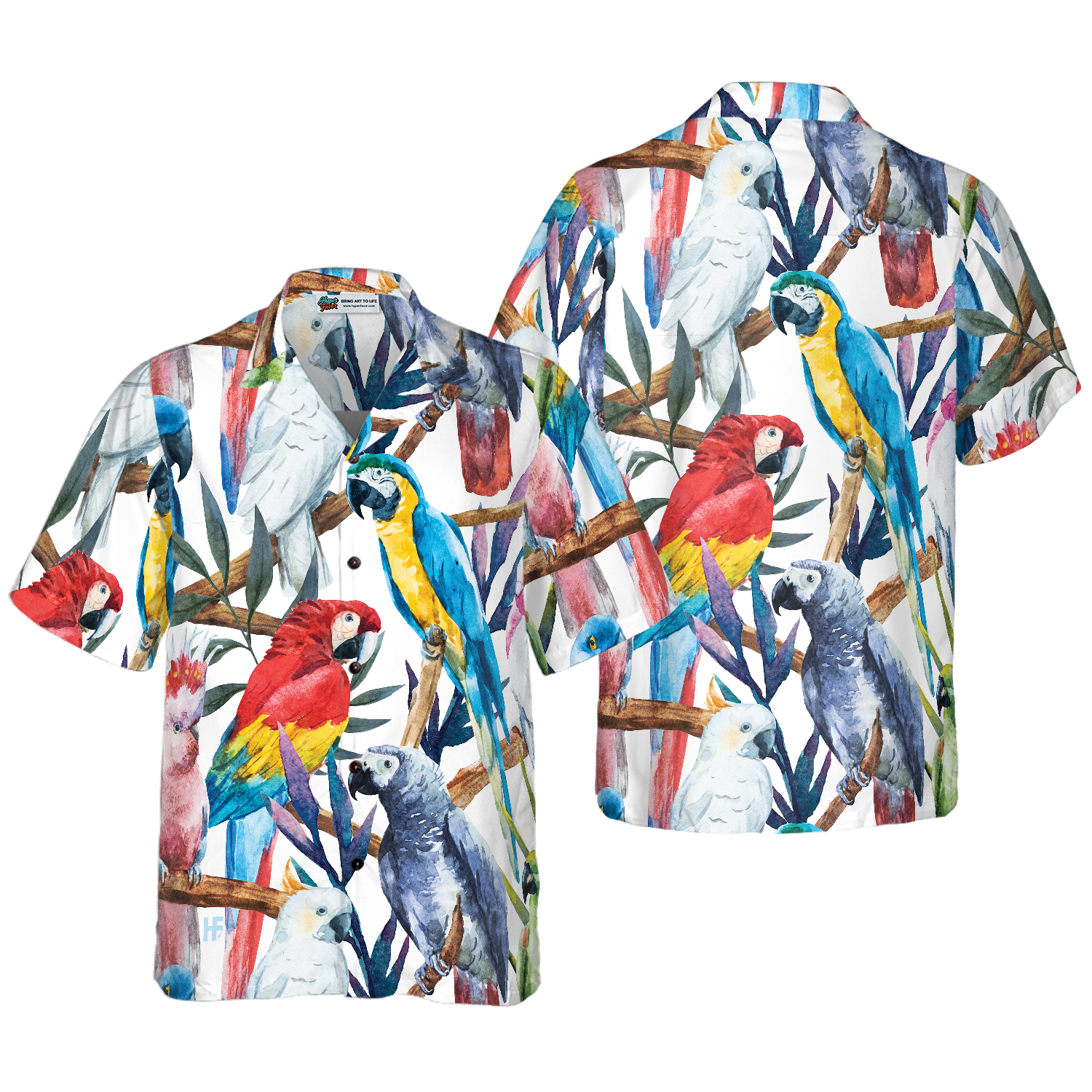 Exotic Parrots & Plant V2 Hawaiian Shirt