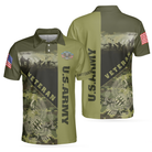 US Army Veterans Can't Change History Green Veteran Polo Shirt, Patriotic Veteran Shirt For Men