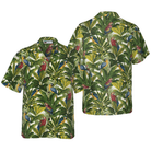 Exotic Parrots Tropical Leaves Hawaiian Shirt