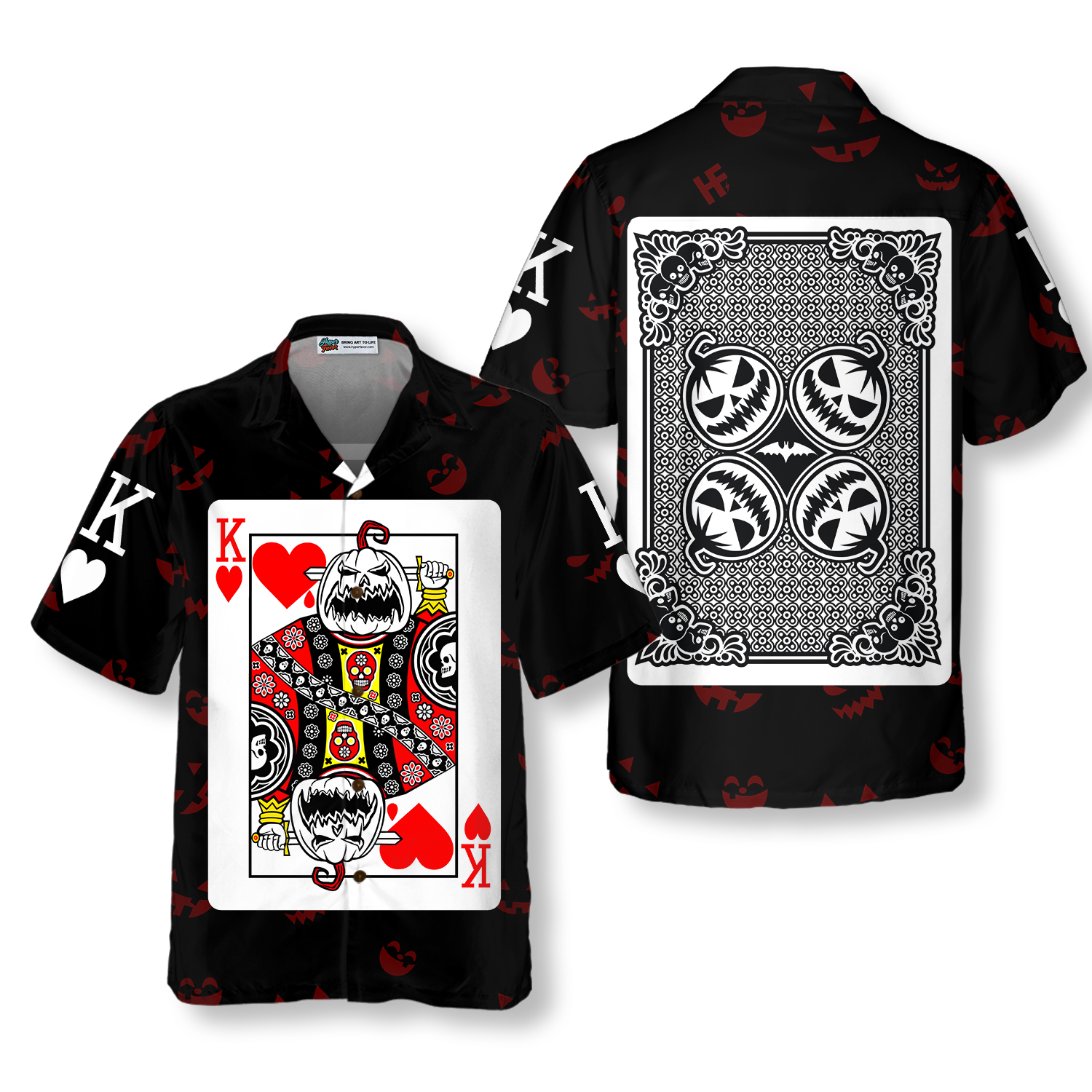 Halloween Pumpkin King Card Hawaiian Shirt