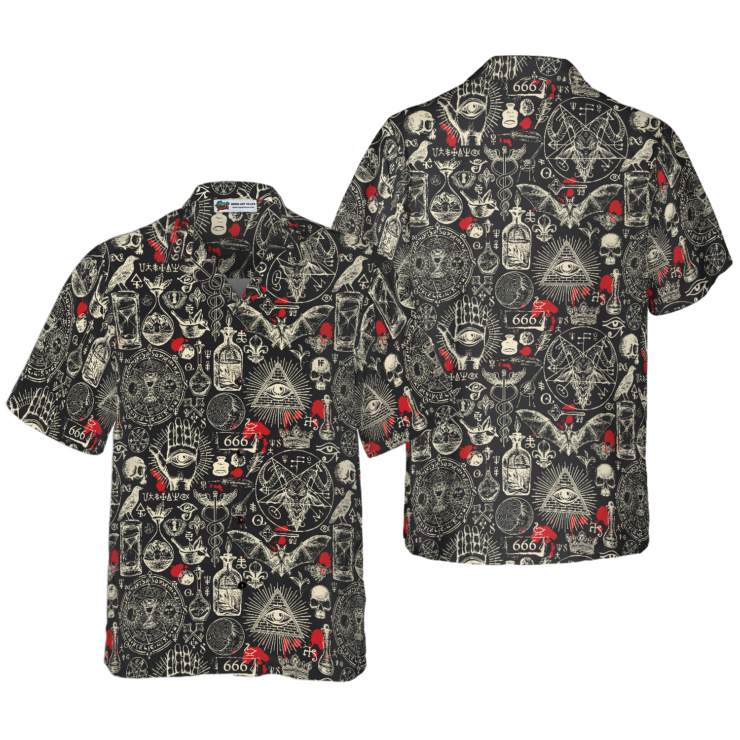 Black Demons For Scary Halloween Hawaiian Shirt