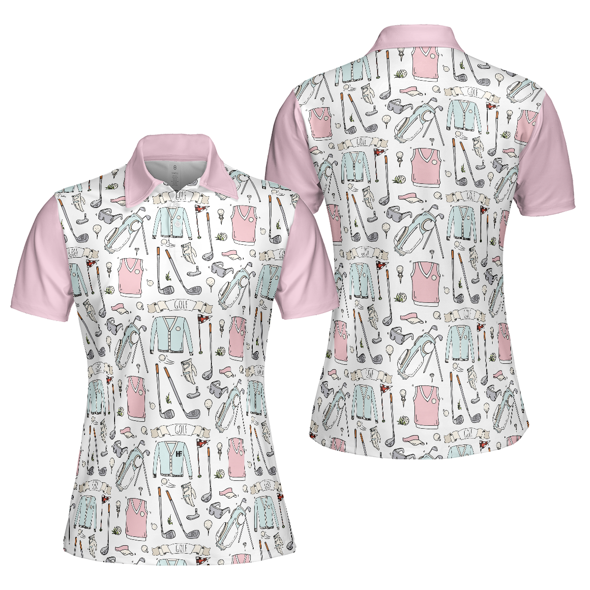 Golf Life In Pink V2 Short Sleeve Women Polo Shirt