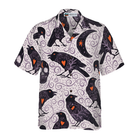 Raven And Skull Halloween Hawaiian Shirt, Halloween Shirt For Men And Women