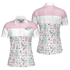 Golf Life In Pink Short Sleeve Women Polo Shirt