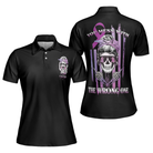 You Mess With The Wrong One, Fck Cancer V2 Short Sleeve Women Polo Shirt