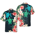 Tropical Sea Turtle And Flower Hawaiian Shirt