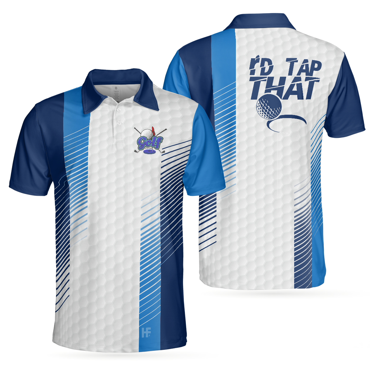 I'd Tap That Elegant Blue Color Golf Polo Shirt, Blue Golfing Polo Style Shirt For Male Golfers, Best Golf Gift