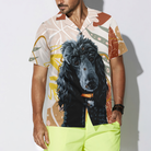 Black Poodle & The Brown Leaves Poodle Hawaiian Shirt, Best Dog Shirt For Men And Women