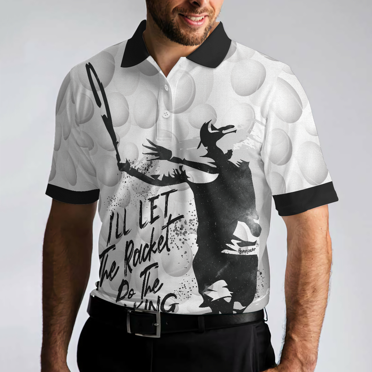 I'll Let The Racket Do The Talking Polo Shirt, Tennis Ball Polo Shirt, Best Tennis Shirt For Men