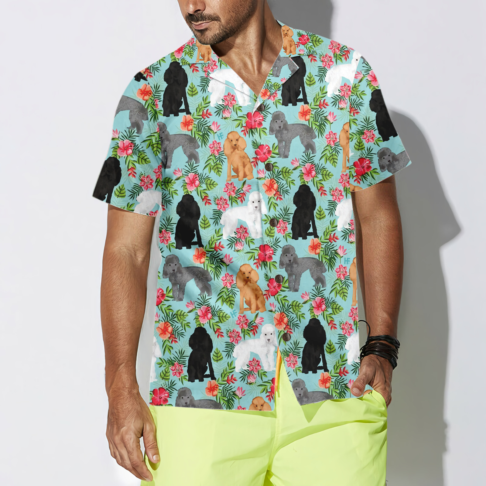 Hawaiian Poodle Shirt For Men Hawaiian Shirt