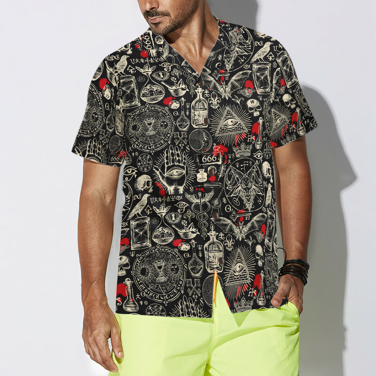 Black Demons For Scary Halloween Hawaiian Shirt