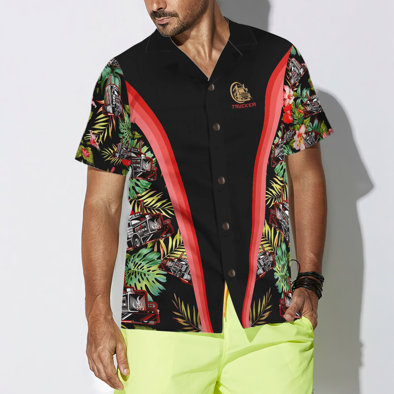 Trucker Tropical Hawaiian Shirt