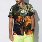 Black Cat & The Pumpkin Halloween Hawaiian Shirt, Halloween Shirt For Men And Women