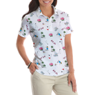 Hyperfavor Golf With Golf Equipments In Summer Vibe Short Sleeve Women Polo Shirt, Gift Idea For Female Golfers