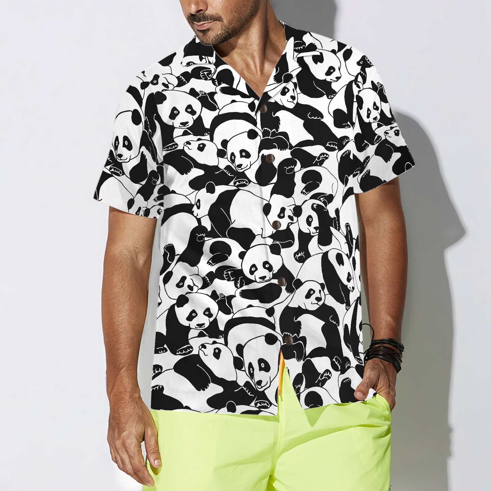 Cartoon Young Pandas Hawaiian Shirt