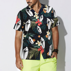 Tropical Pattern Bartender Shirts For Men Hawaiian Shirt