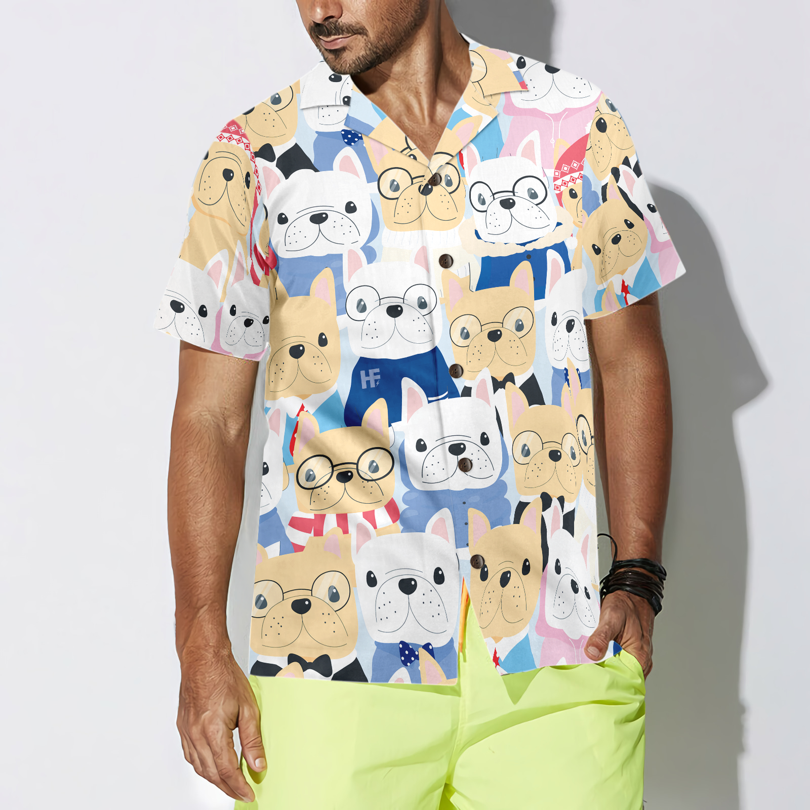 Funny French Bulldog Hawaiian Shirt