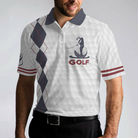 Life Is Short Swing Hard Golf Polo Shirt, Grey Argyle Polo Shirt For Golfers, Basic Golf Shirt Design