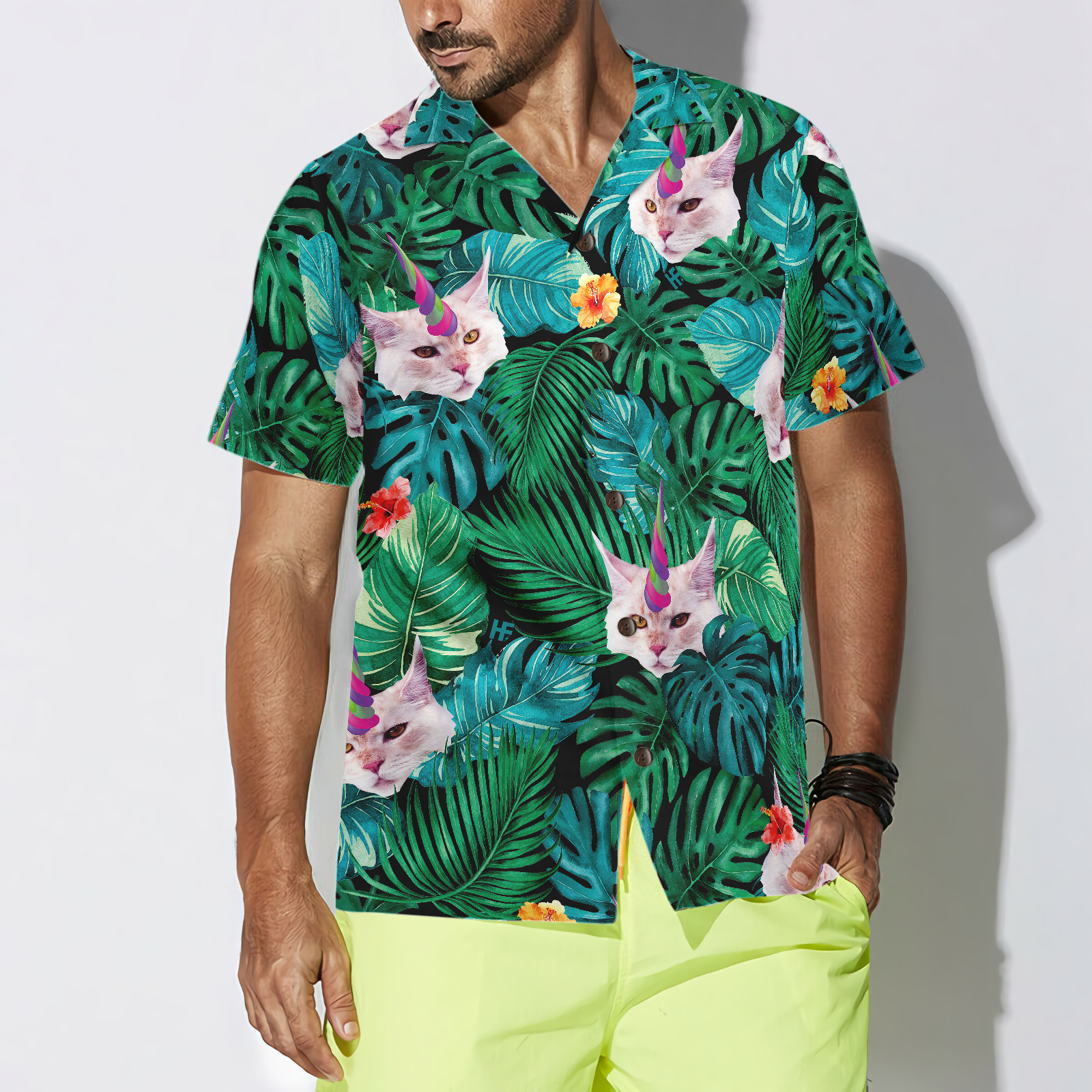 Unicorn Cat Hawaiian Shirt