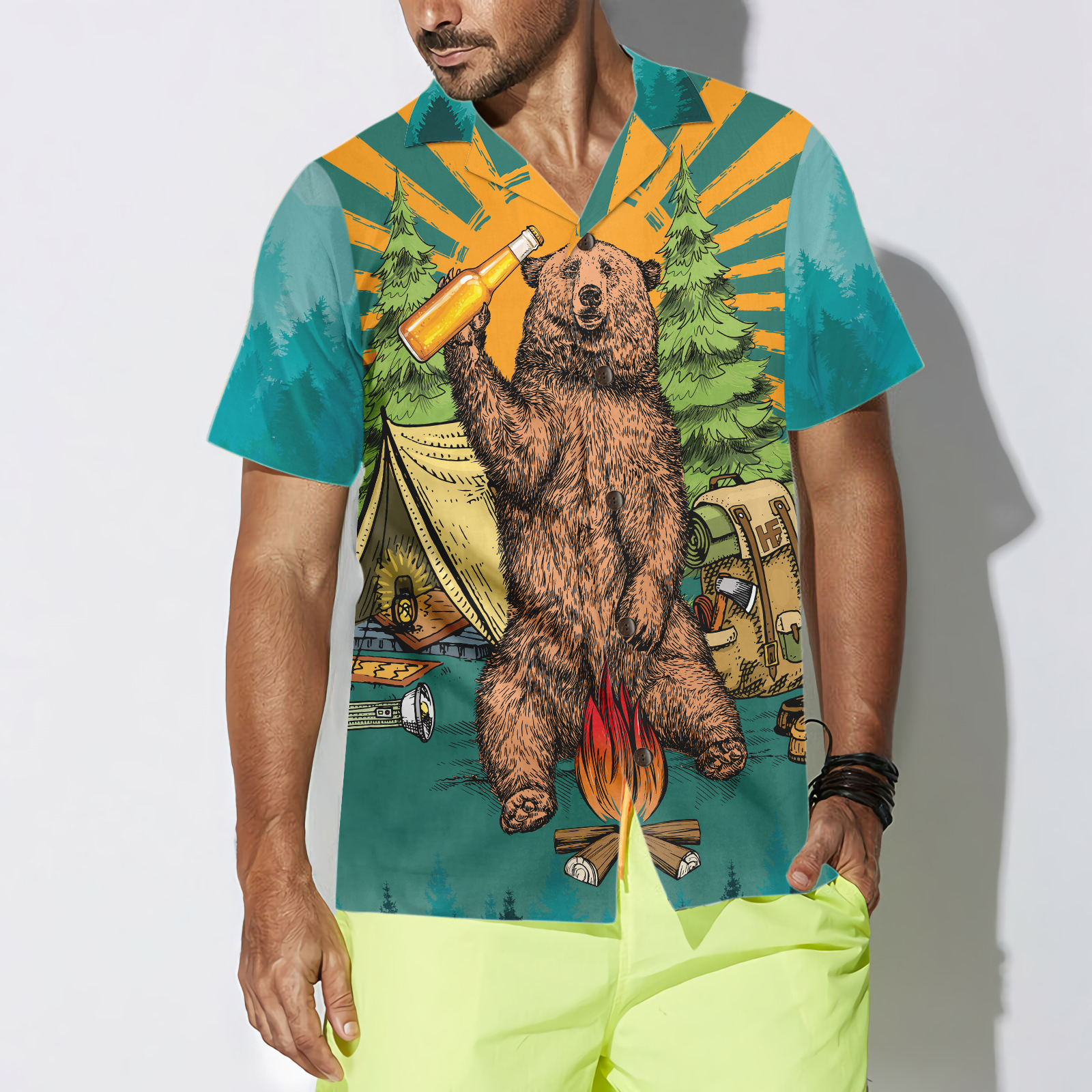 I Just Want To Drink Beer Go Camping And Take Naps V2 Hawaiian Shirt
