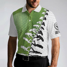 The Evolution Of Golfer Through Generations Golf Polo Shirt, White And Green Golf Shirt For Men