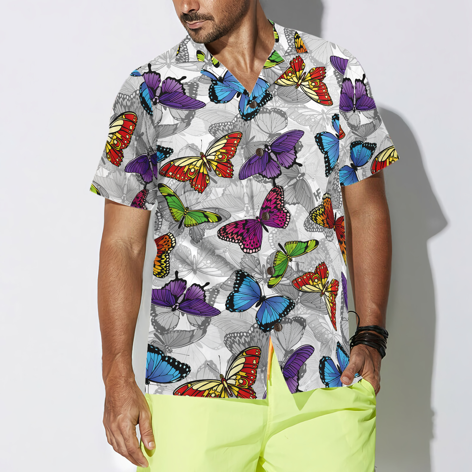 Colorful Butterfly Hawaiian Shirt