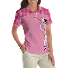 You Say Girl Can't Golf I Say Watch Me Short Sleeve Women Polo Shirt, Pink Golf Shirt With Sayings For Ladies