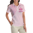 In This Family No One Fight Alone Breast Cancer Awareness Short Sleeve Women Polo Shirt