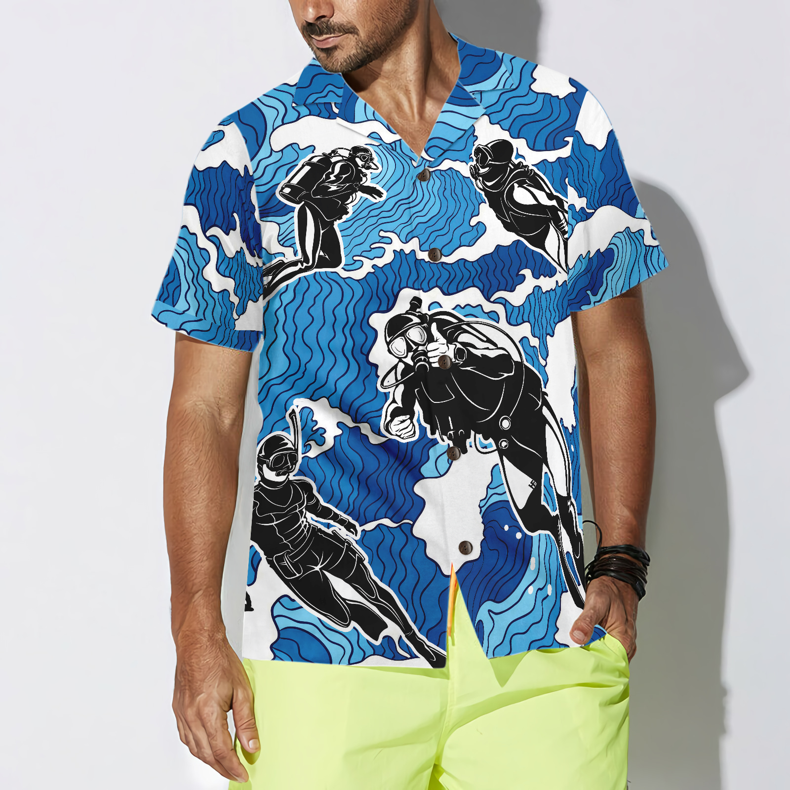 Ocean Wave Scuba Diving Hawaiian Shirt