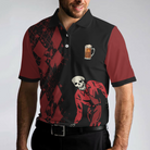 Bowling With A Chance Of Drinking Polo Shirt, Red And Black Bowling Shirt For Men, Bowling Beer Polo Shirt