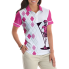 Never Underestimate A Woman Who Loves Golf Short Sleeve Women Polo Shirt