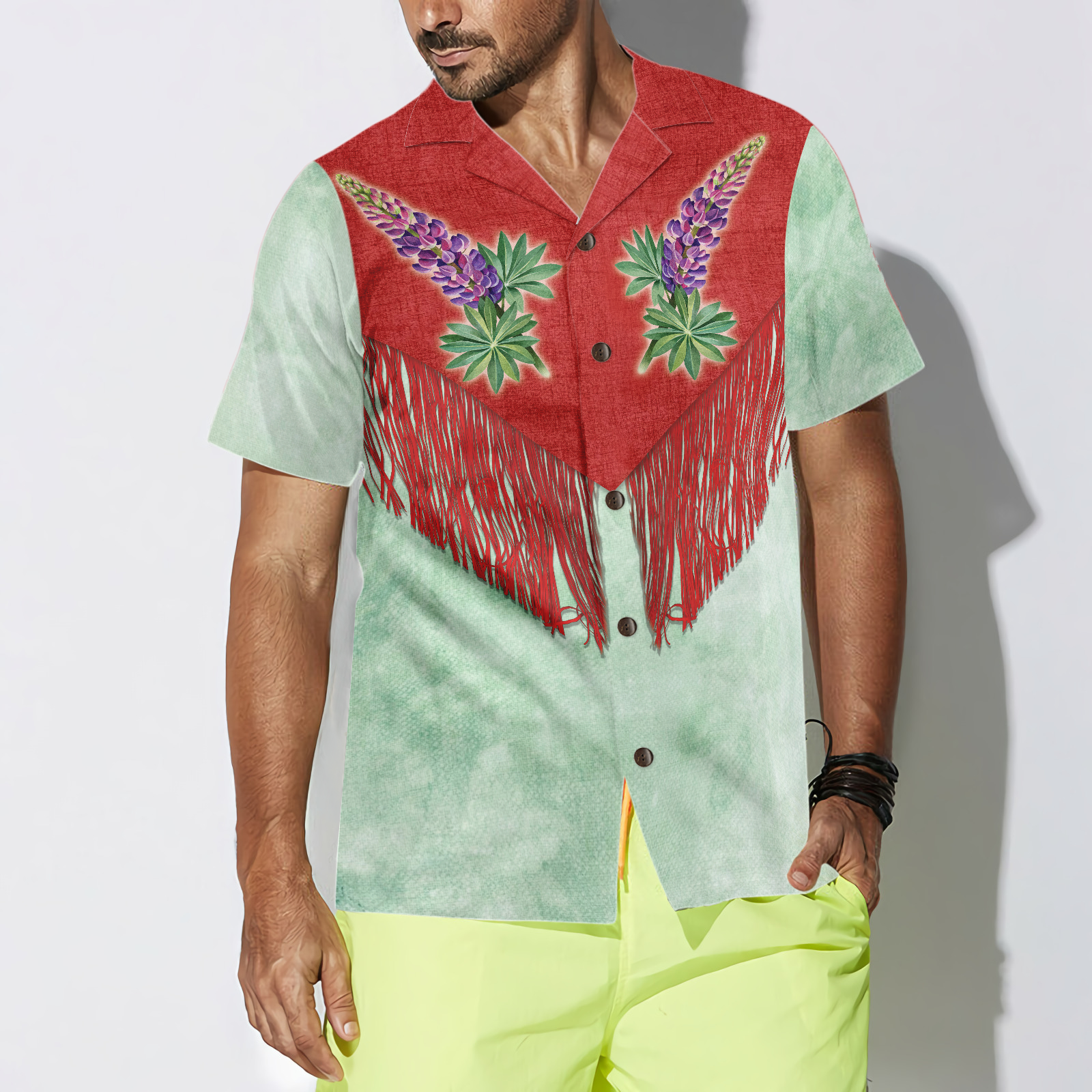 Bluebonnet Cowboy Texas Vintage Western Hawaiian Shirt, Everything's Bigger In Texas Shirt, Texas Home Shirt For Men