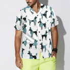 Poodle On White Background Hawaiian Shirt