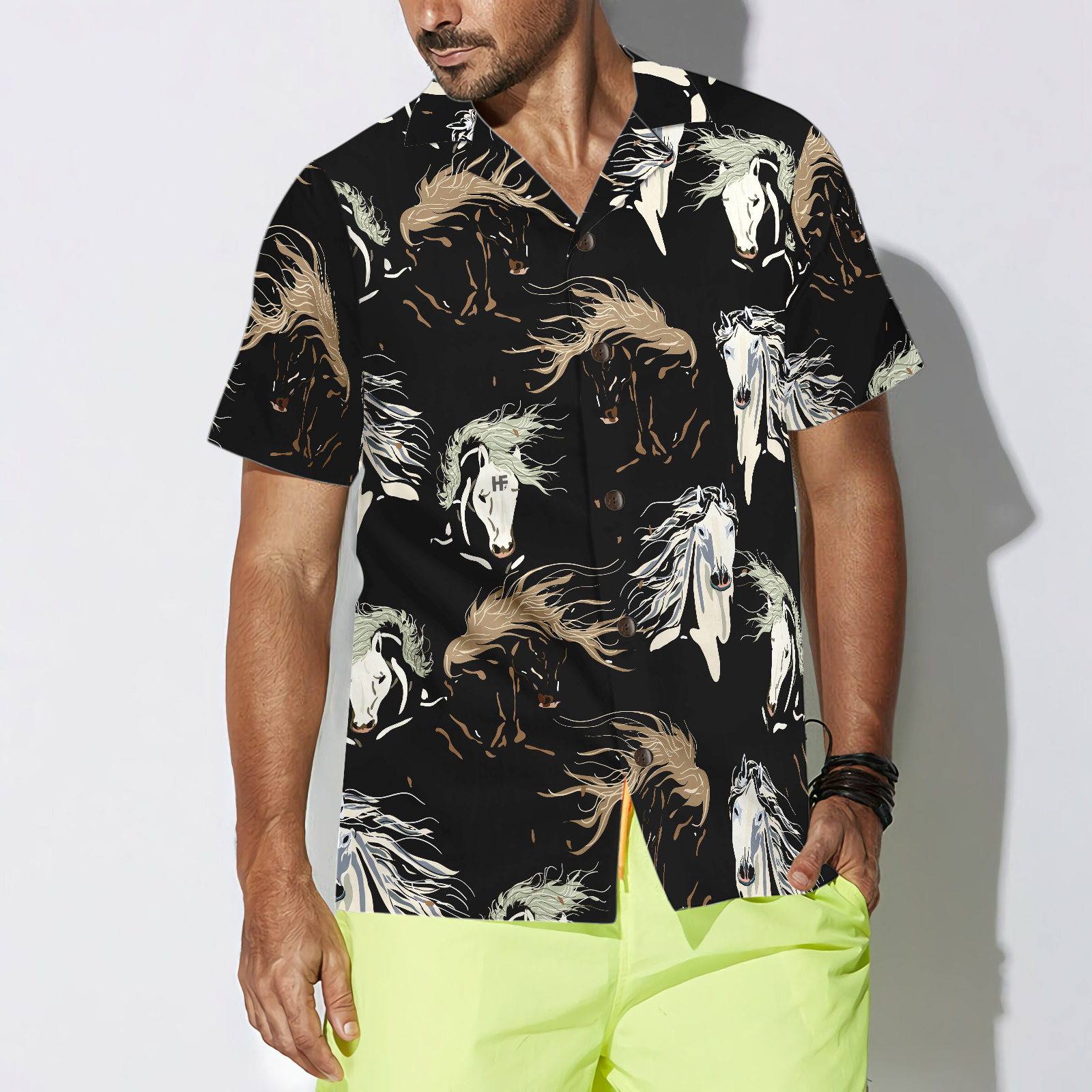 Galloping Horse Shirt For Men Hawaiian Shirt