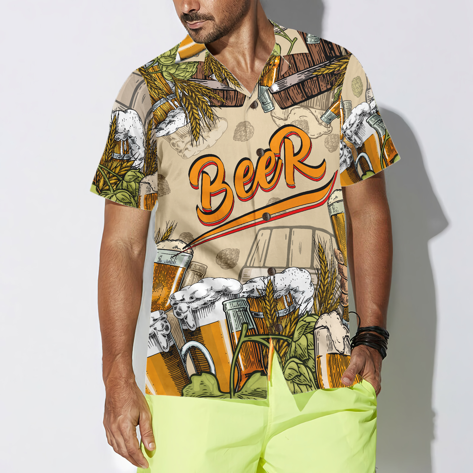 Drinking Beer Hawaiian Shirt