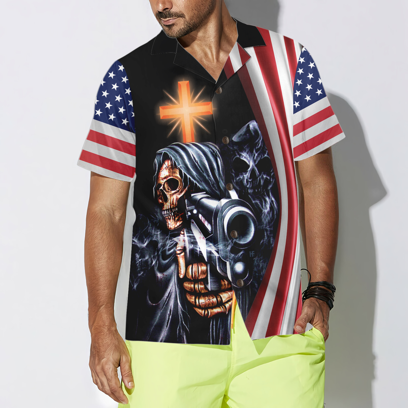Gun And God Shirt For Men Hawaiian Shirt