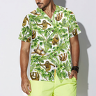 Tropical Sloth Seamless Pattern Hawaiian Shirt