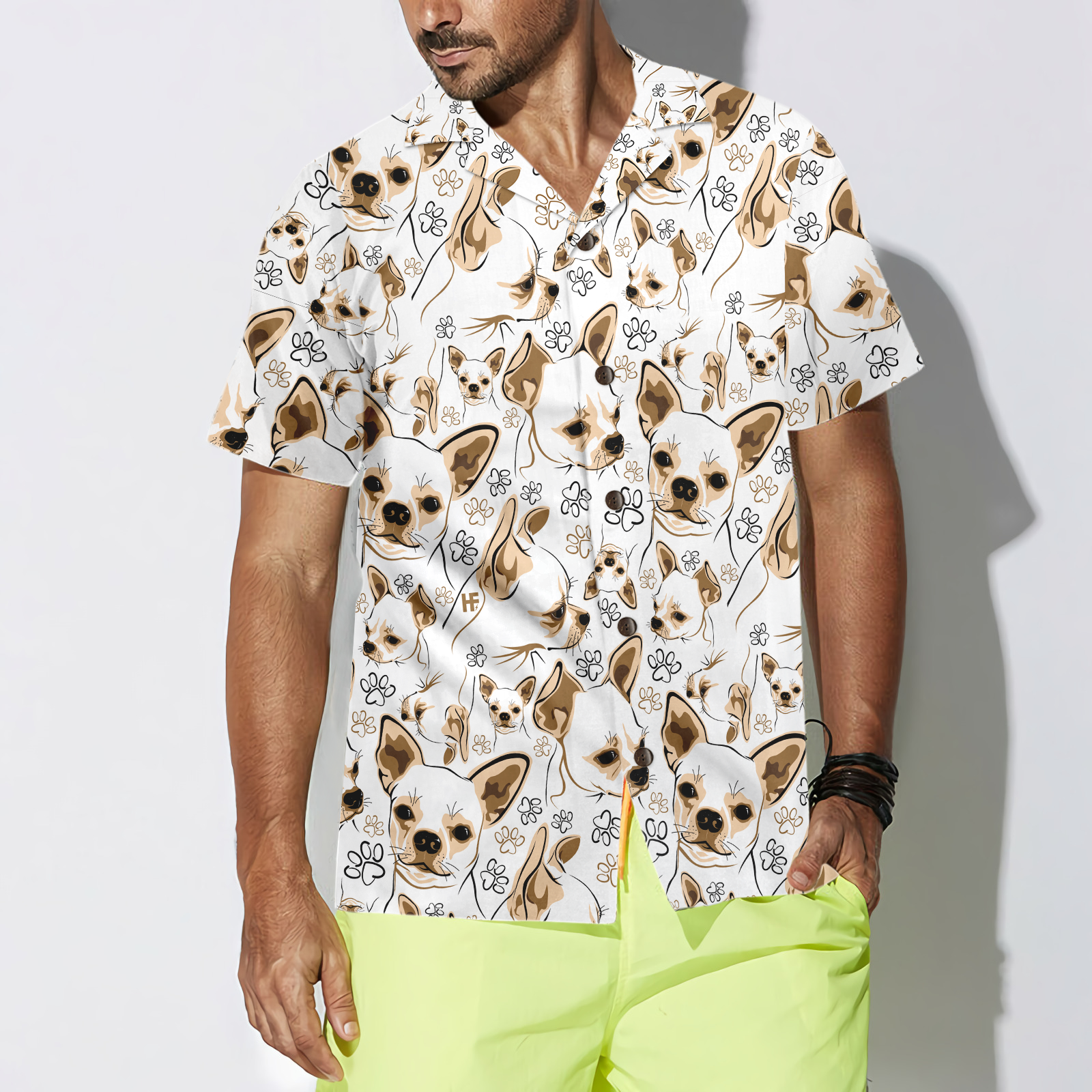 Cute Chihuahua Shirt For Men Hawaiian Shirt