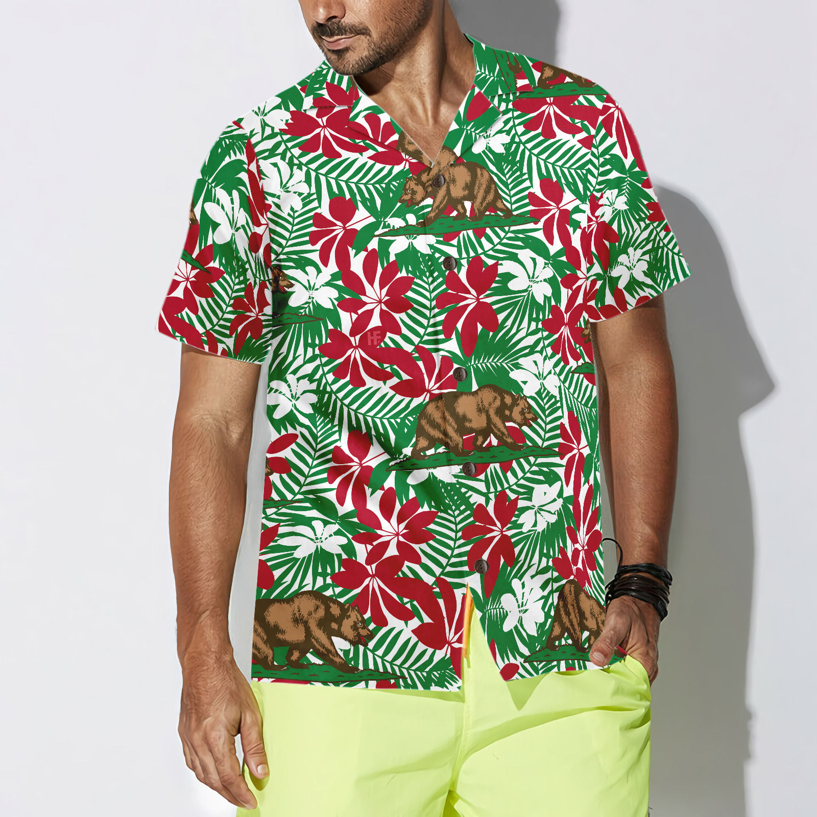 California Flag Seamless Pattern USA Hawaiian Shirt