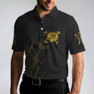 Golfing Is My Superpower Golf Polo Shirt, Black Golf Club Shirt For Male Players, Cool Golf Gift For Men