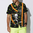 Halloween Skeleton And Monster Eyes Hawaiian Shirt