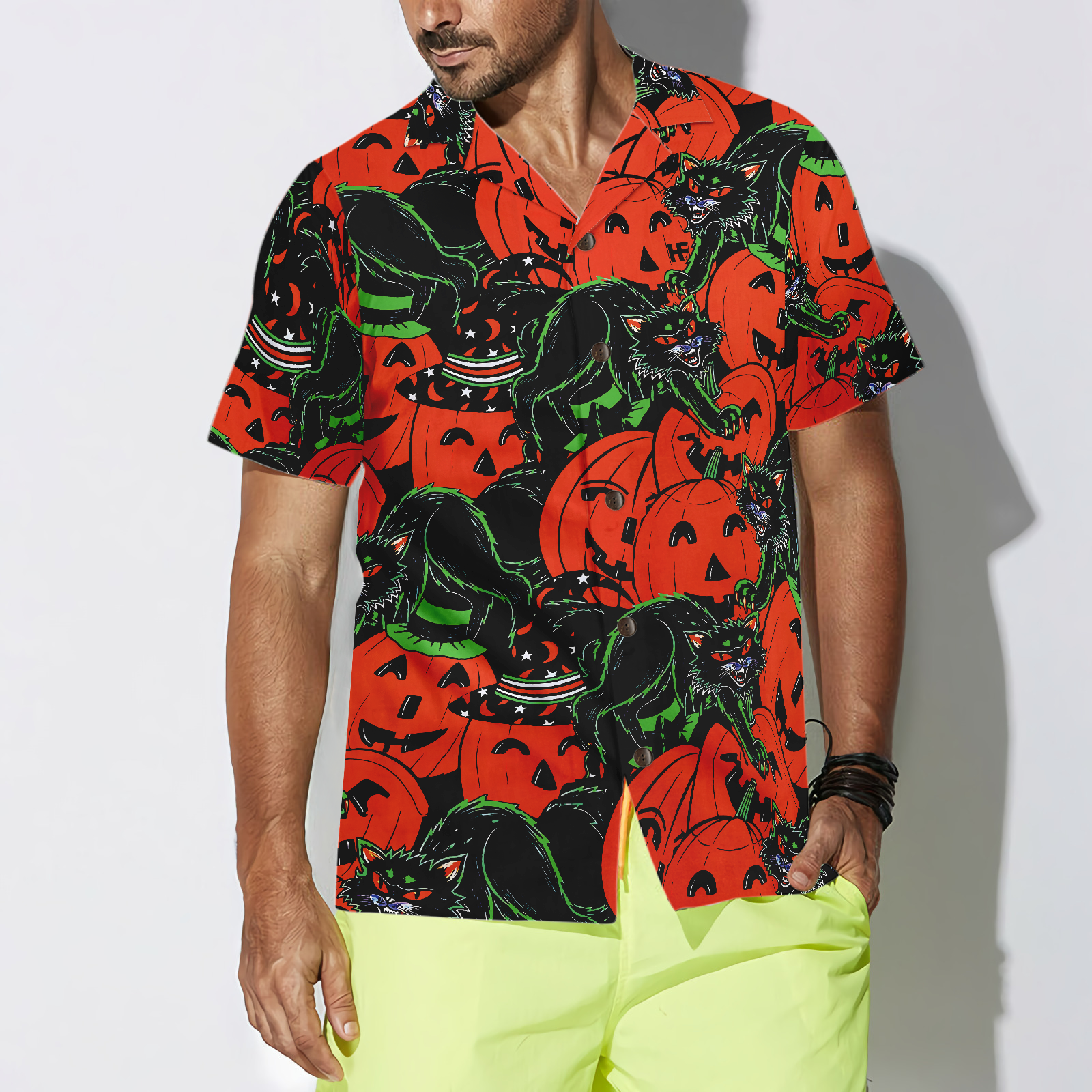 Halloween Horror Queen Cat Halloween Hawaiian Shirt, Halloween Shirt For Men And Women