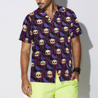 Raven Skull Halloween Shirt For Men Hawaiian Shirt