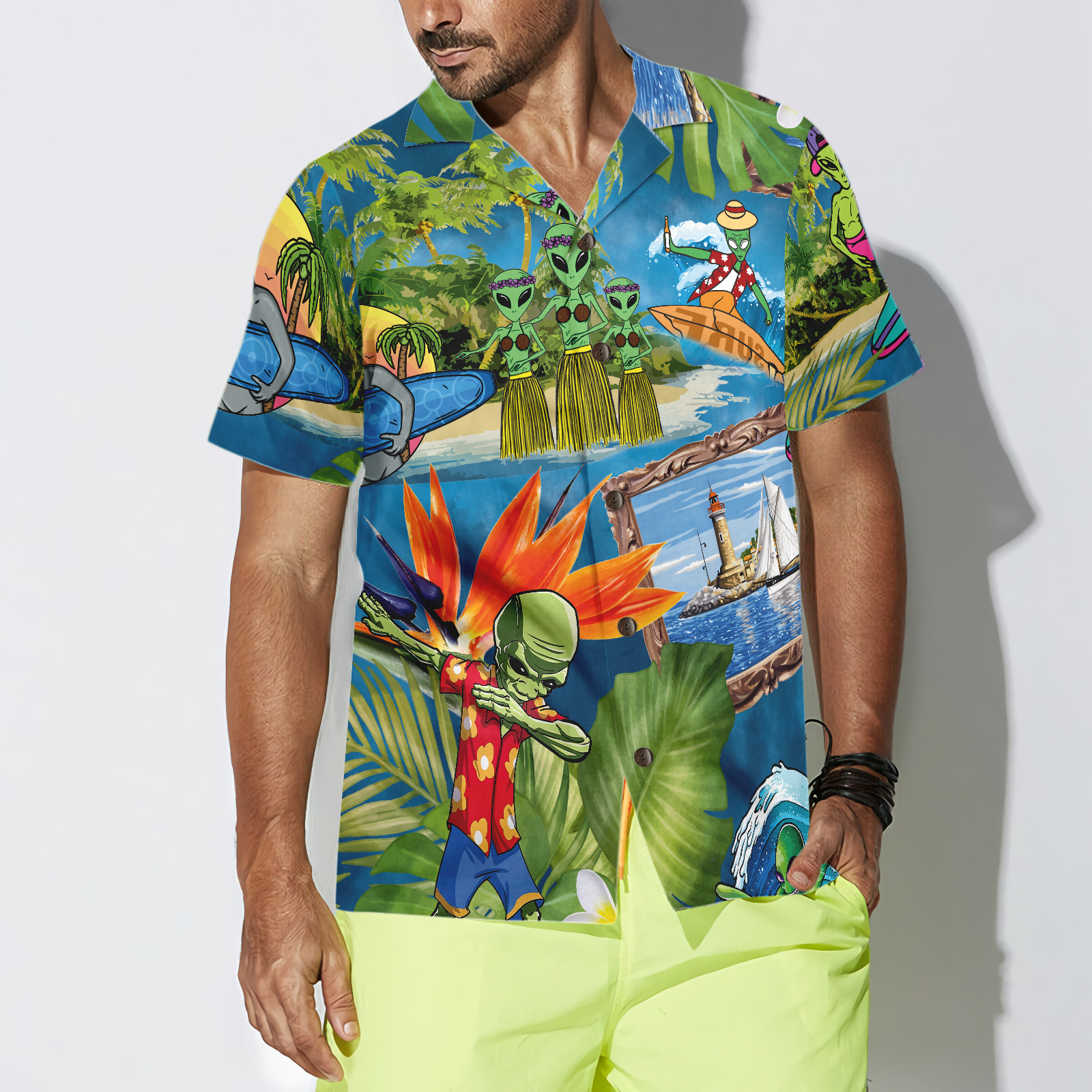 Alien Tropical Summer Hawaiian Shirt