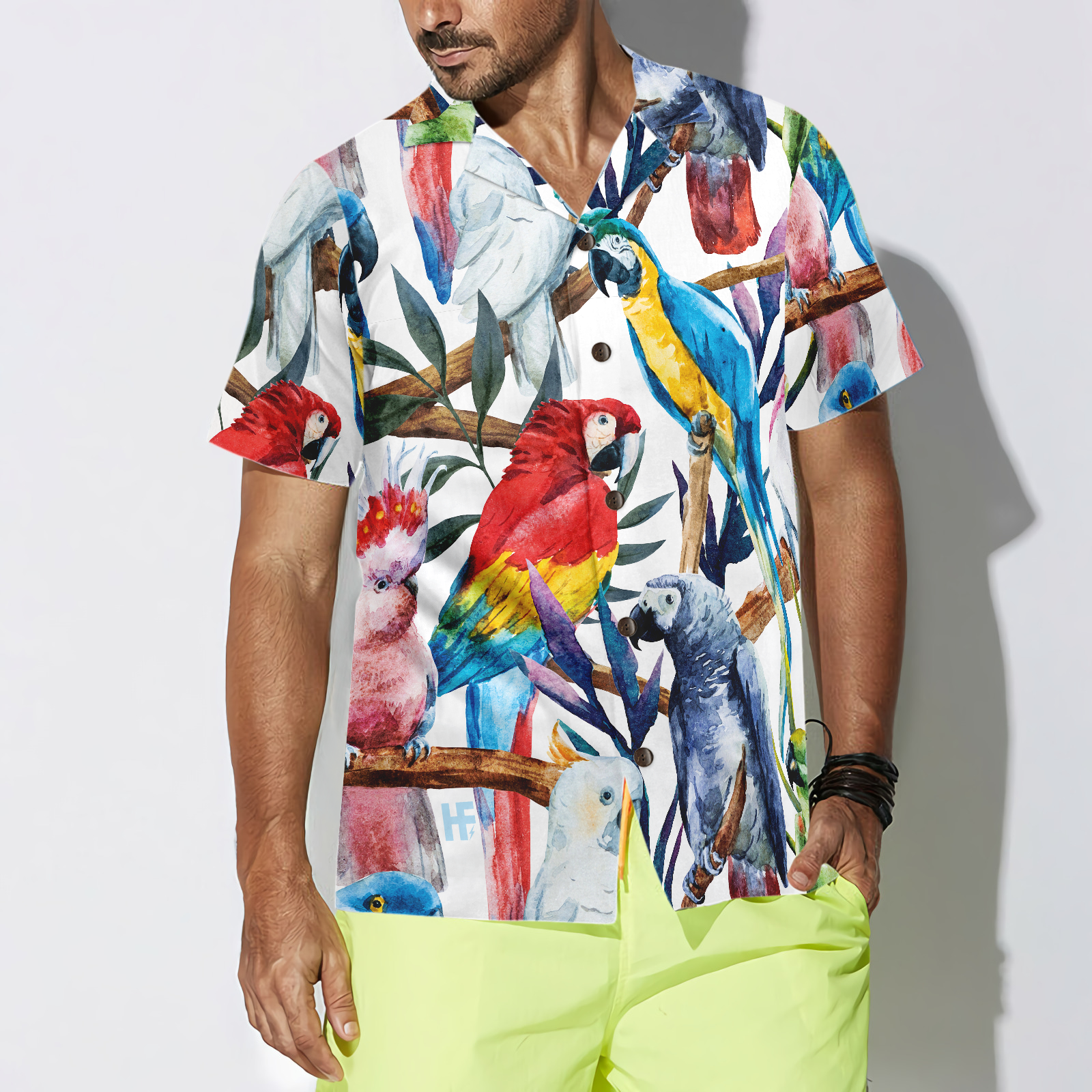Exotic Parrots & Plant V2 Hawaiian Shirt