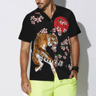 Japanese Tiger Sakura Shirt For Men Hawaiian Shirt